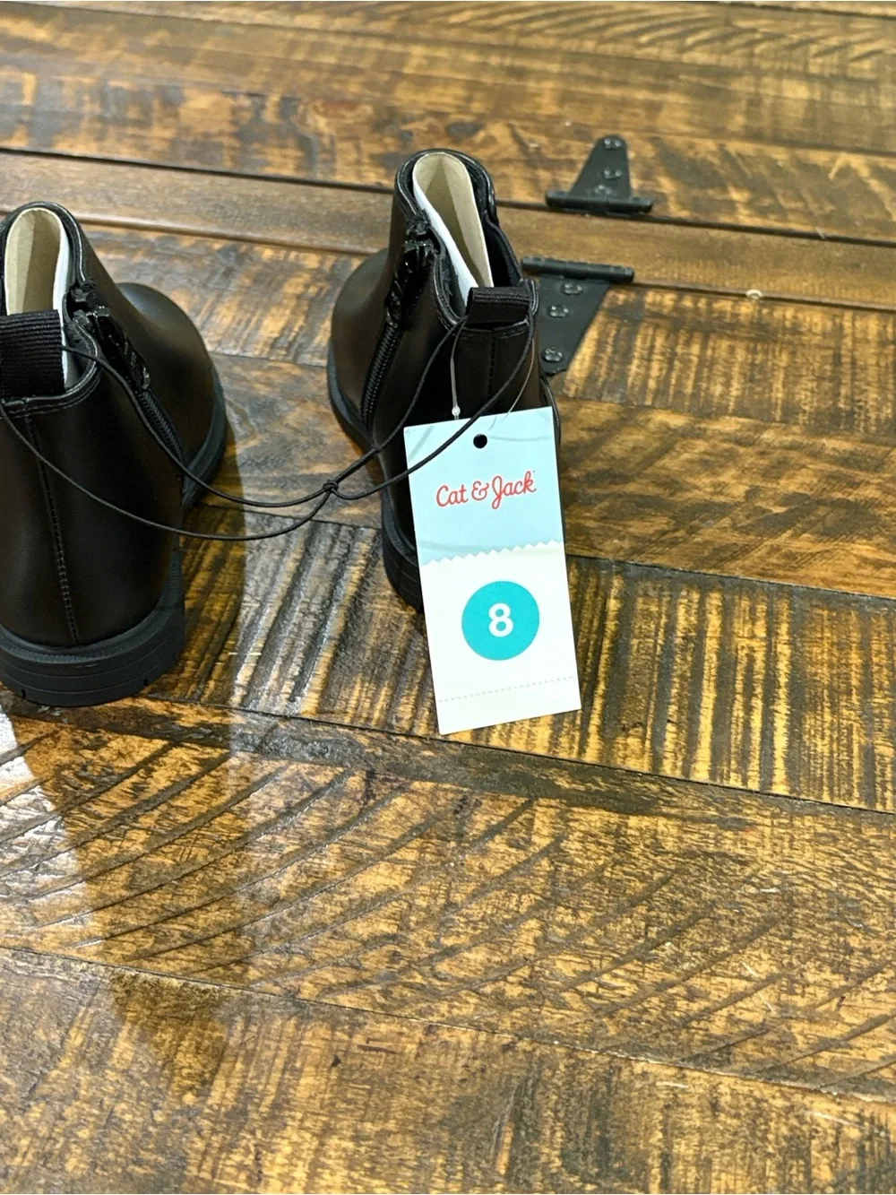 Cat & Jack Black Kids' Chelsea Boots with Side Zipper